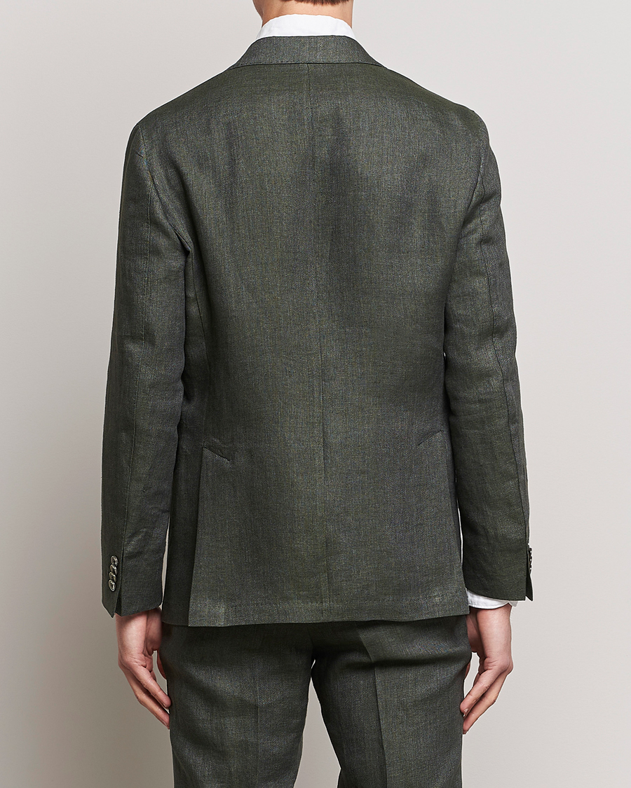 Herren | Sakkos | Oscar Jacobson | Ferry Soft Linen Blazer Green