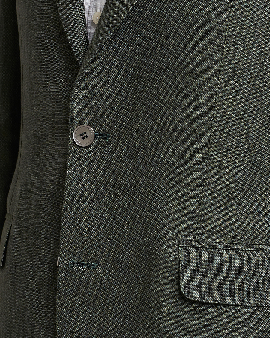 Herren | Sakkos | Oscar Jacobson | Ferry Soft Linen Blazer Green