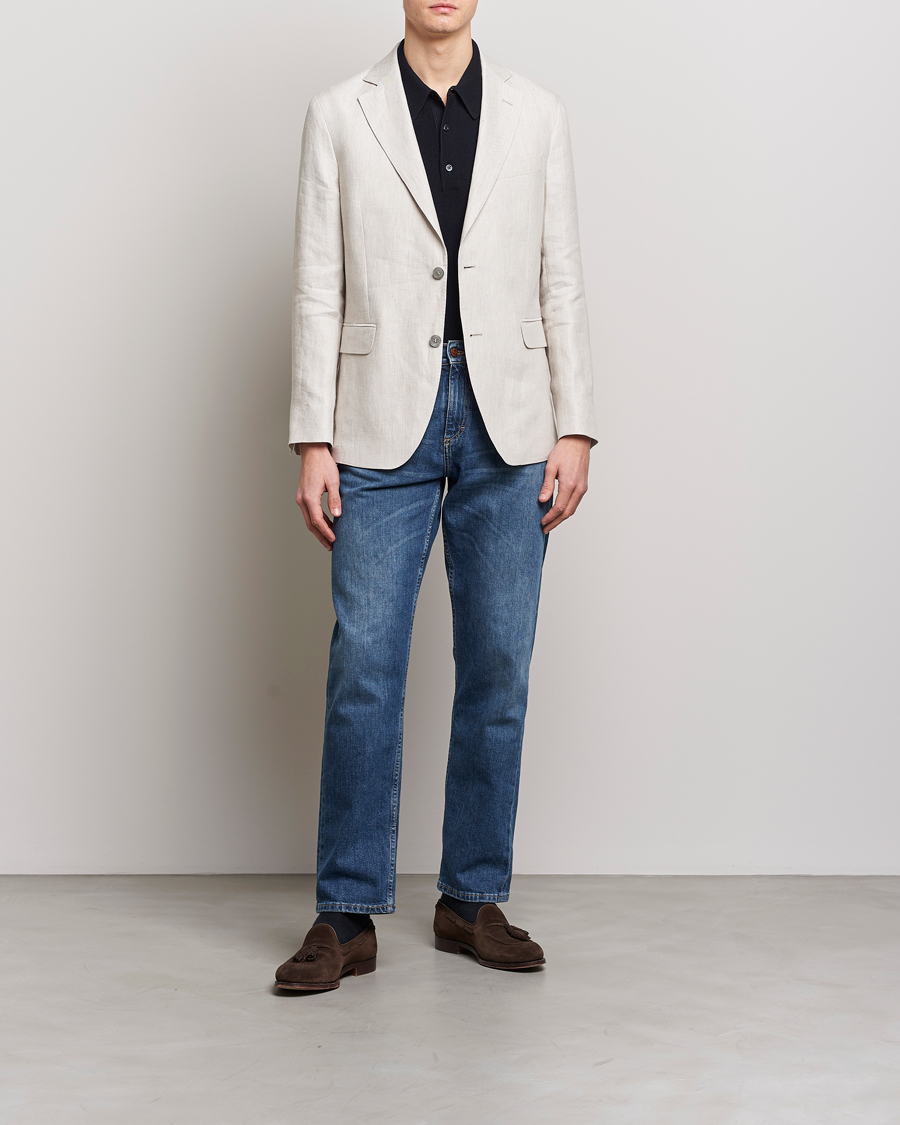 Herren | Sakkos | Oscar Jacobson | Ferry Soft Linen Blazer Off White
