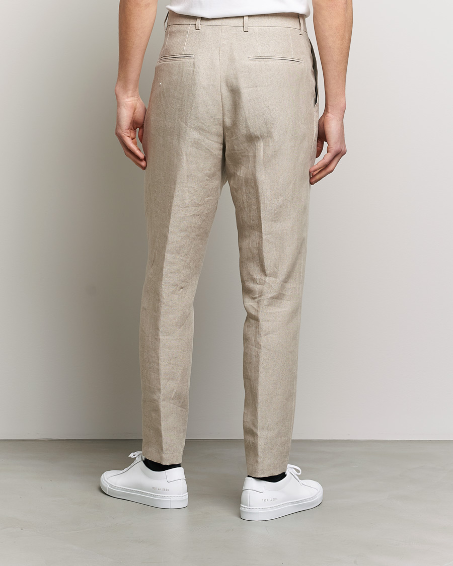 Herren | Hosen | Oscar Jacobson | Delon Linen Trousers Beige