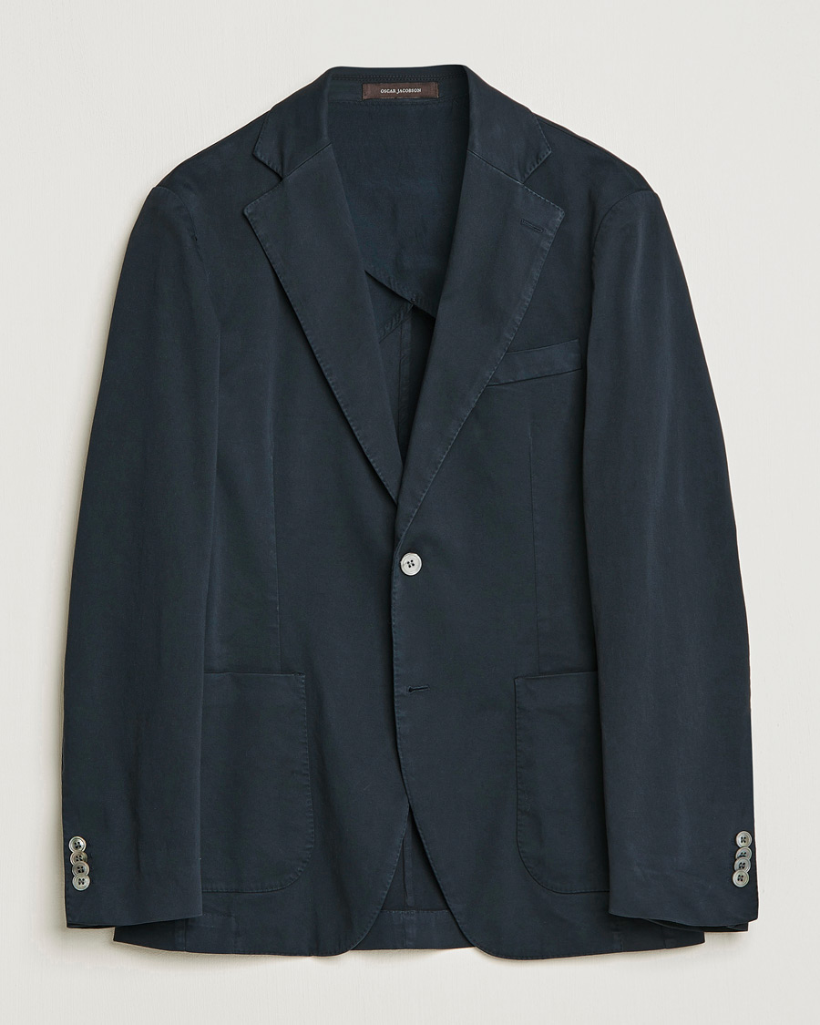 Herren | Sakkos | Oscar Jacobson | Egel Cotton Blazer Navy