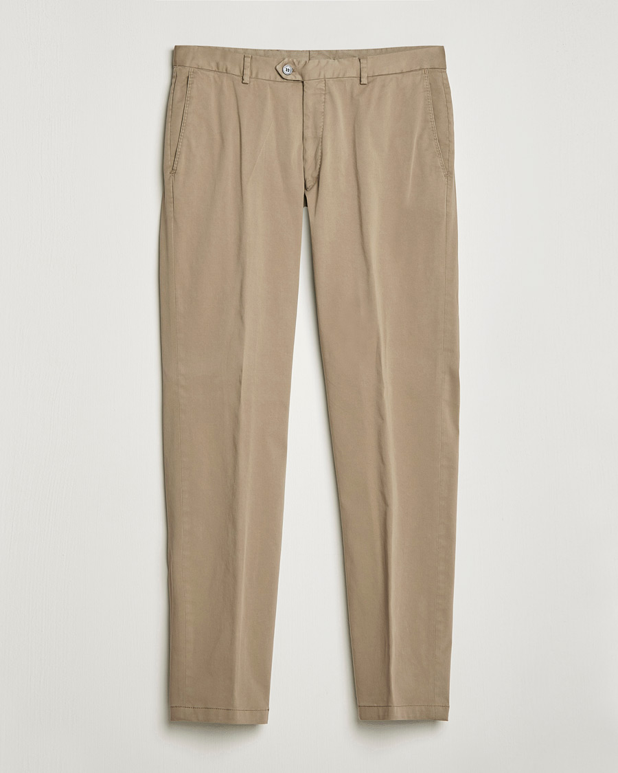Herren | Hosen | Oscar Jacobson | Denz Casual Cotton Trousers Beige