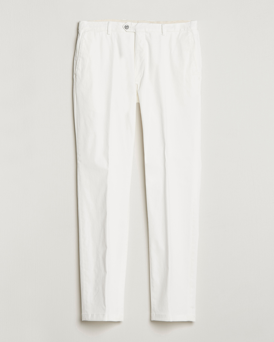 Herren | Hosen | Oscar Jacobson | Denz Casual Cotton Trousers White