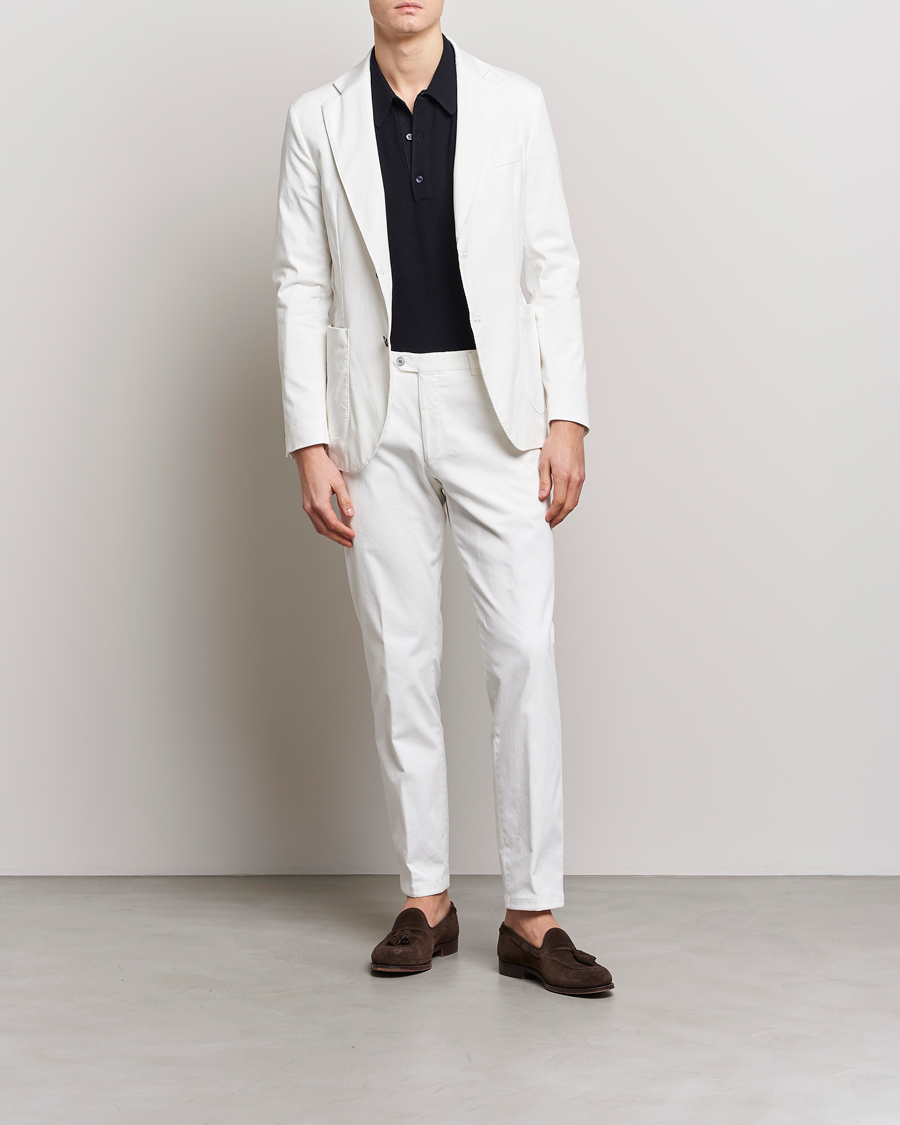 Herren | Hosen | Oscar Jacobson | Denz Casual Cotton Trousers White