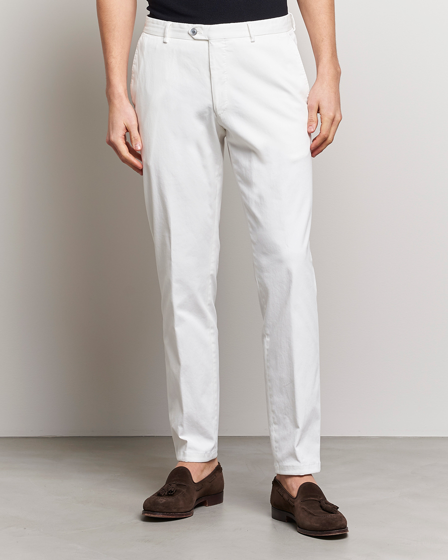 Herren | Oscar Jacobson | Oscar Jacobson | Denz Casual Cotton Trousers White