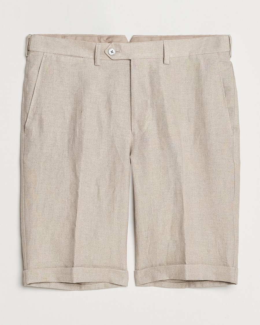 Herren | Shorts | Oscar Jacobson | Declan Linen Shorts Beige