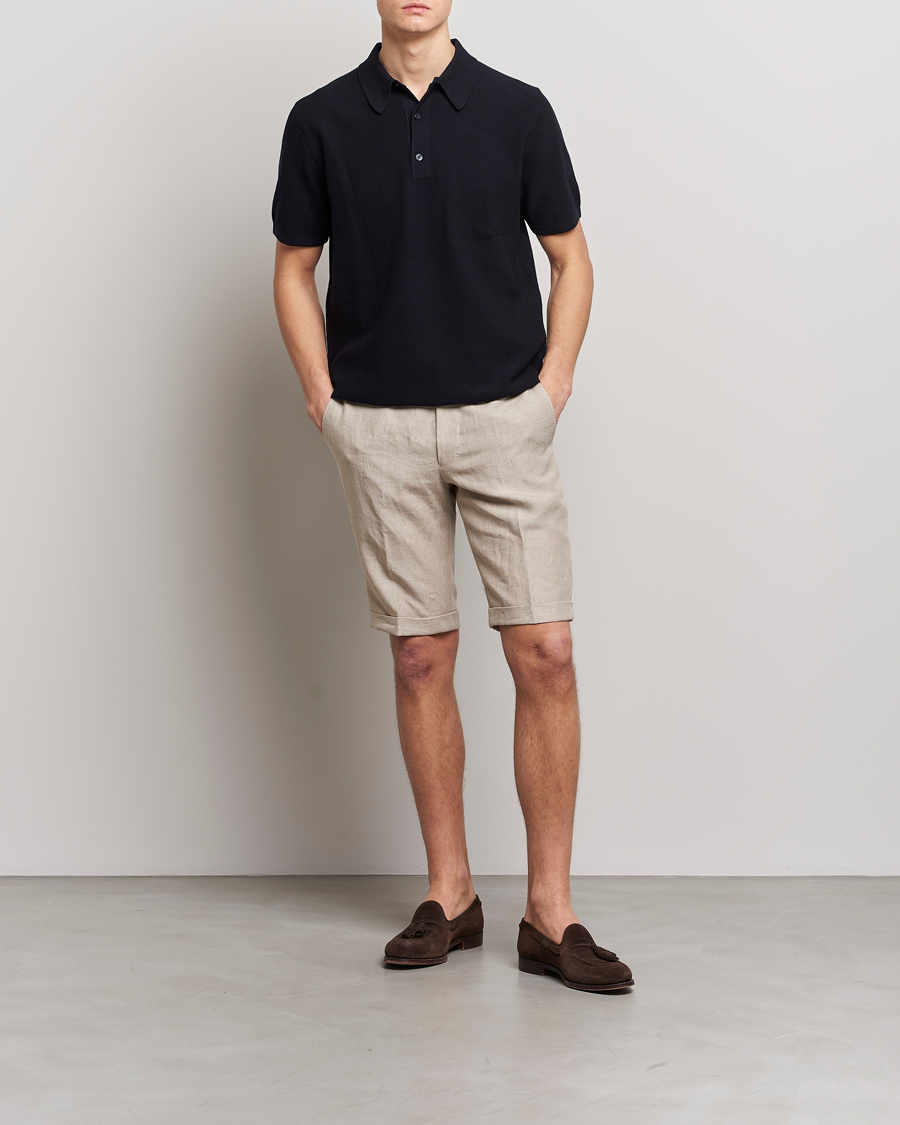 Herren | Shorts | Oscar Jacobson | Declan Linen Shorts Beige