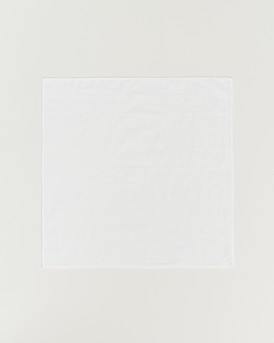 Herren | Oscar Jacobson Cotton Structure Bandana White | Oscar Jacobson | Cotton Structure Bandana White