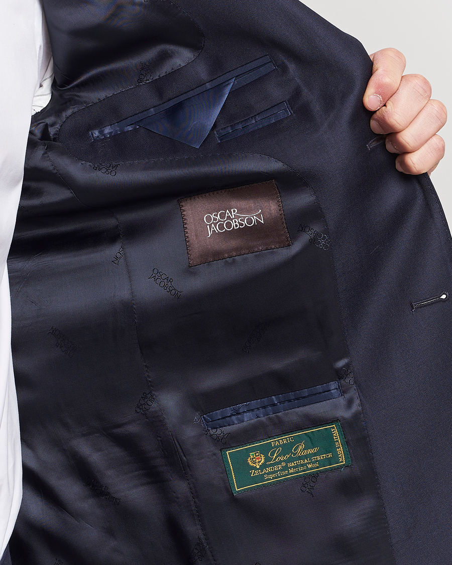 Herren | Anzüge | Oscar Jacobson | Ego Loro Piana Zelander Merino Wool Suit Navy