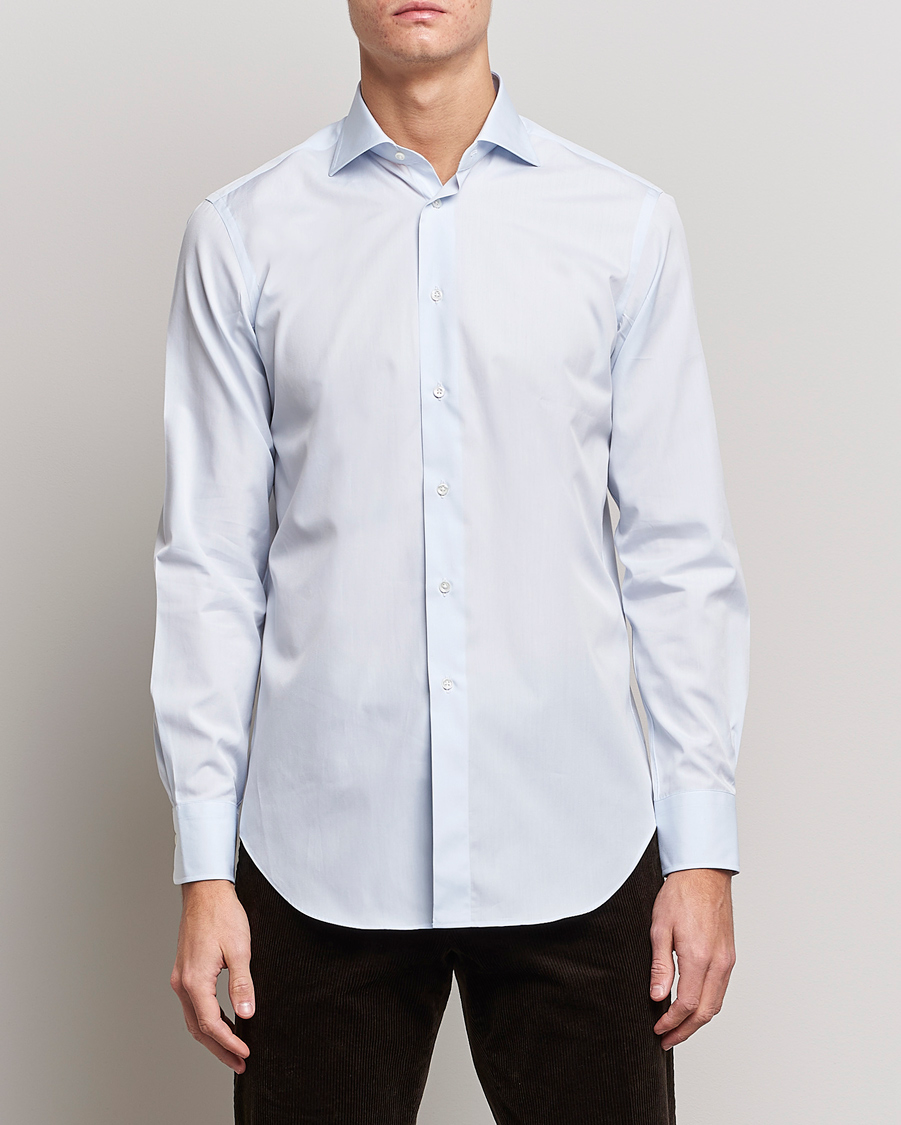 Herren | Businesshemden | Kamakura Shirts | Slim Fit Broadcloth Shirt Light Blue