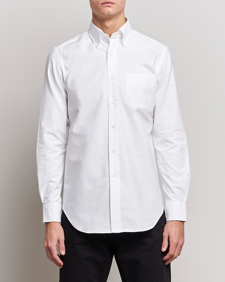 Herren | Wardrobe basics | Kamakura Shirts | Slim Fit Oxford BD Shirt White