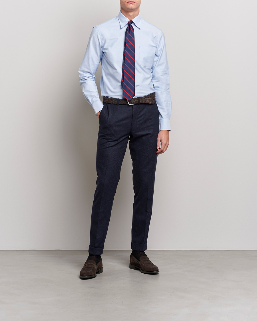 Herren | Hemden | Kamakura Shirts | Slim Fit Oxford BD Shirt Light Blue