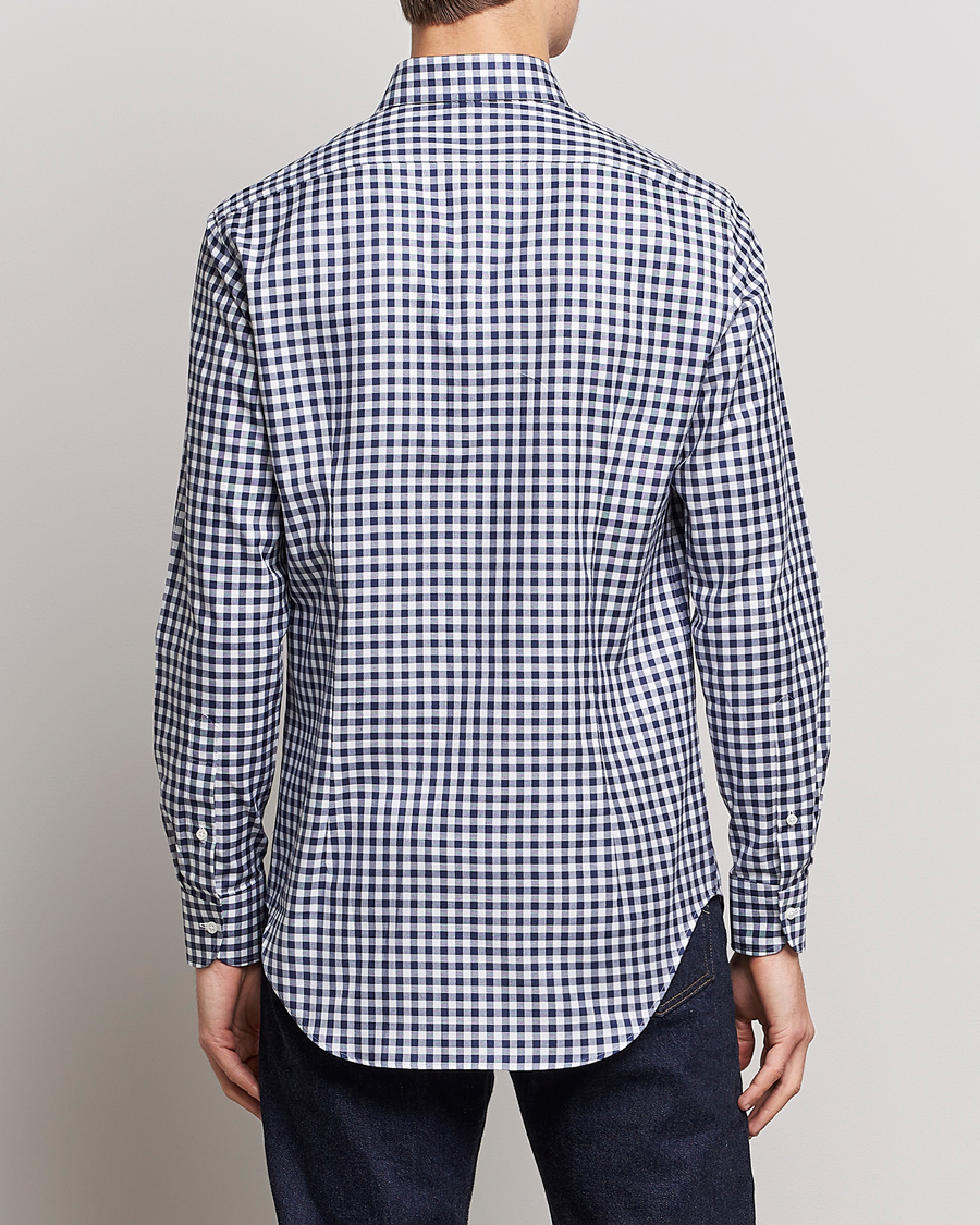Herren | Hemden | Kamakura Shirts | Slim Fit Gingham Shirt Navy