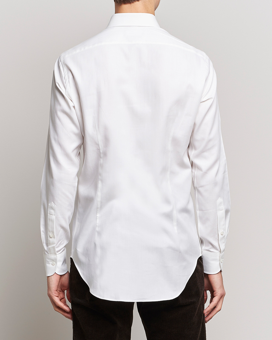 Herren | Hemden | Kamakura Shirts | Slim Fit Cashmere Blend Shirt White