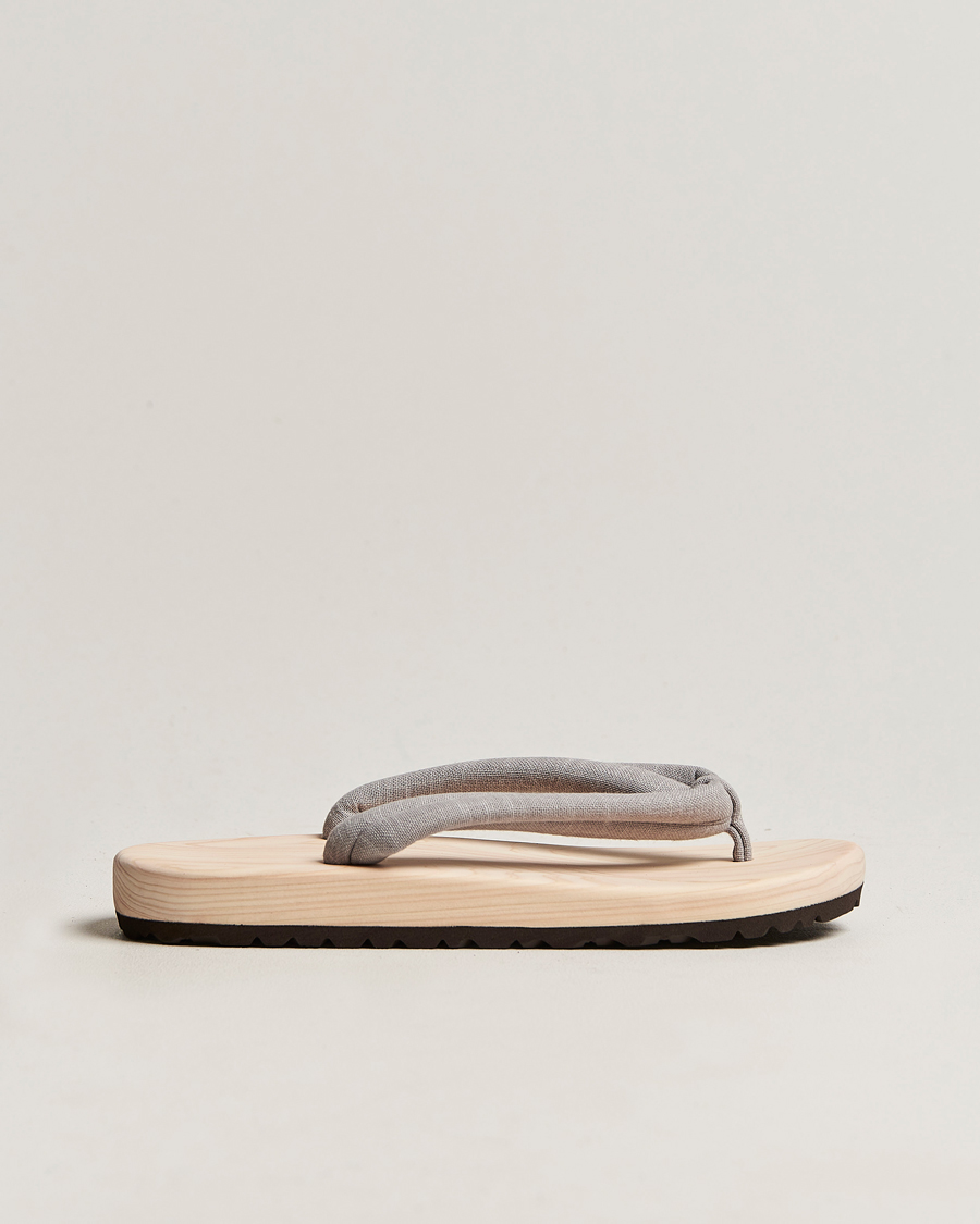 Herren | Sandalen & Pantoletten | Beams Japan | Wooden Geta Sandals Light Grey