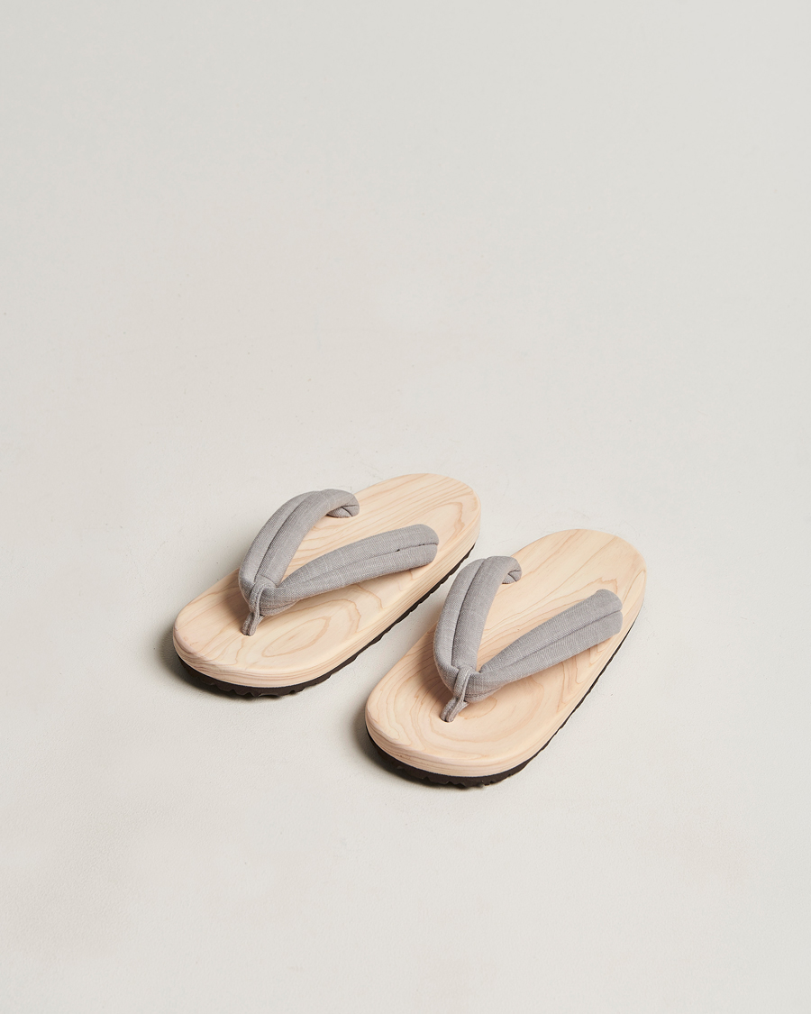 Herren | Hausschuhe & Pantoletten | Beams Japan | Wooden Geta Sandals Light Grey