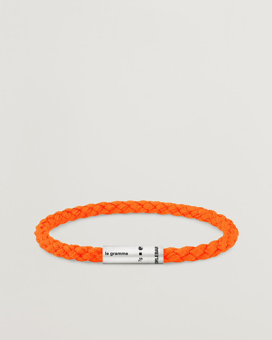 Herren | Schmuck | LE GRAMME | X Orlebar Brown Nato Bracelet Orange/Sterling Silver