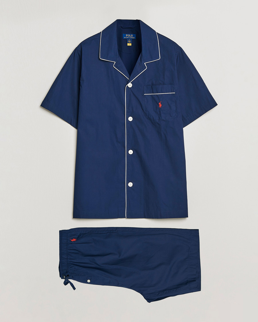 Herren | Schlafanzüge & Bademäntel | Polo Ralph Lauren | Cotton Short Pyjama Set Solid Navy