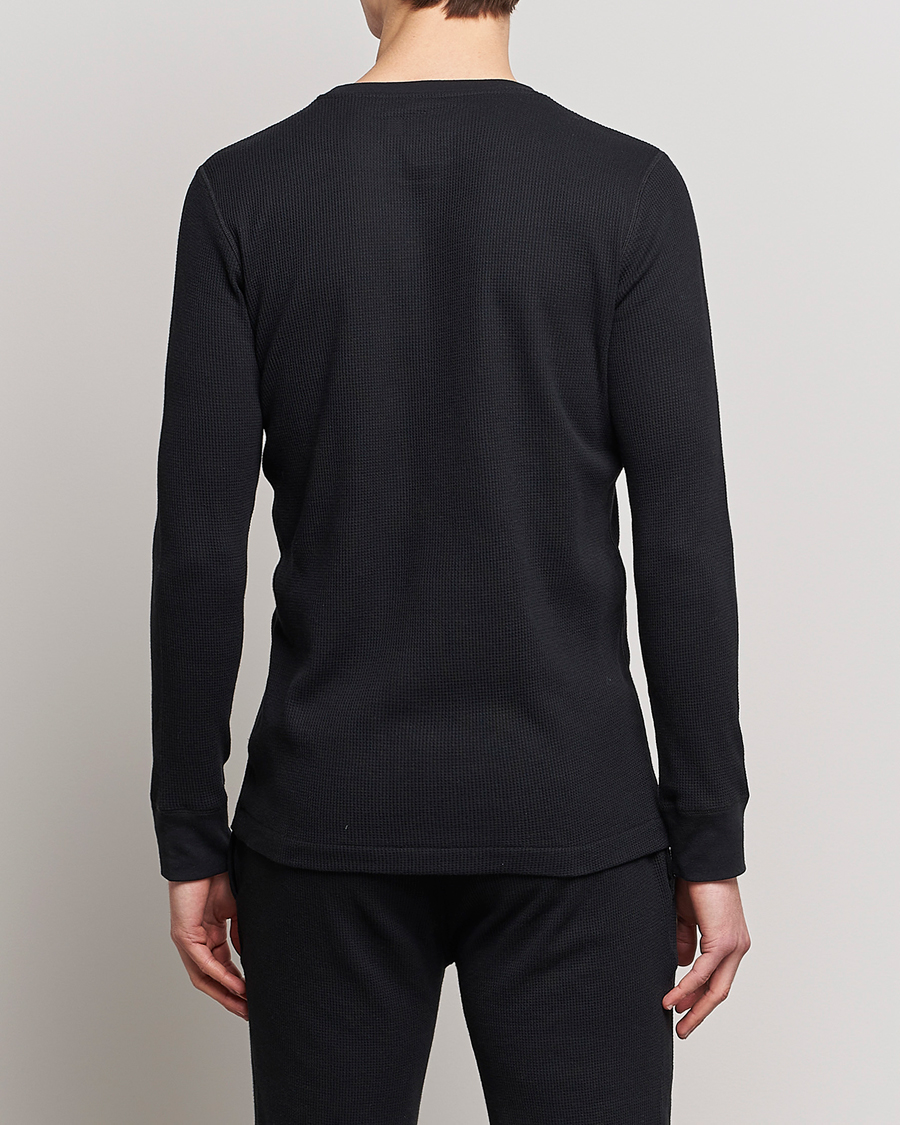 Herren | T-Shirts | Polo Ralph Lauren | Waffle Long Sleeve Crew Neck Black