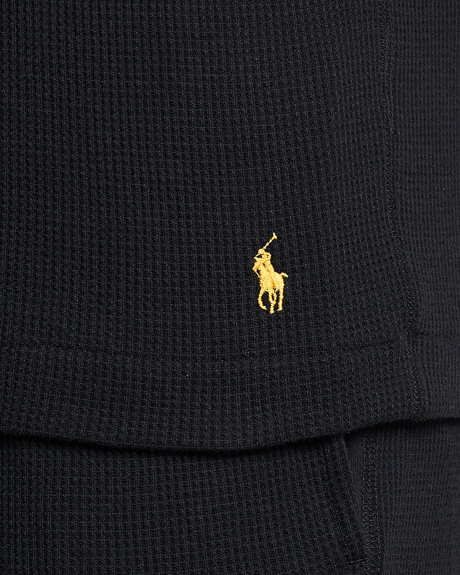 Herren | T-Shirts | Polo Ralph Lauren | Waffle Long Sleeve Crew Neck Black