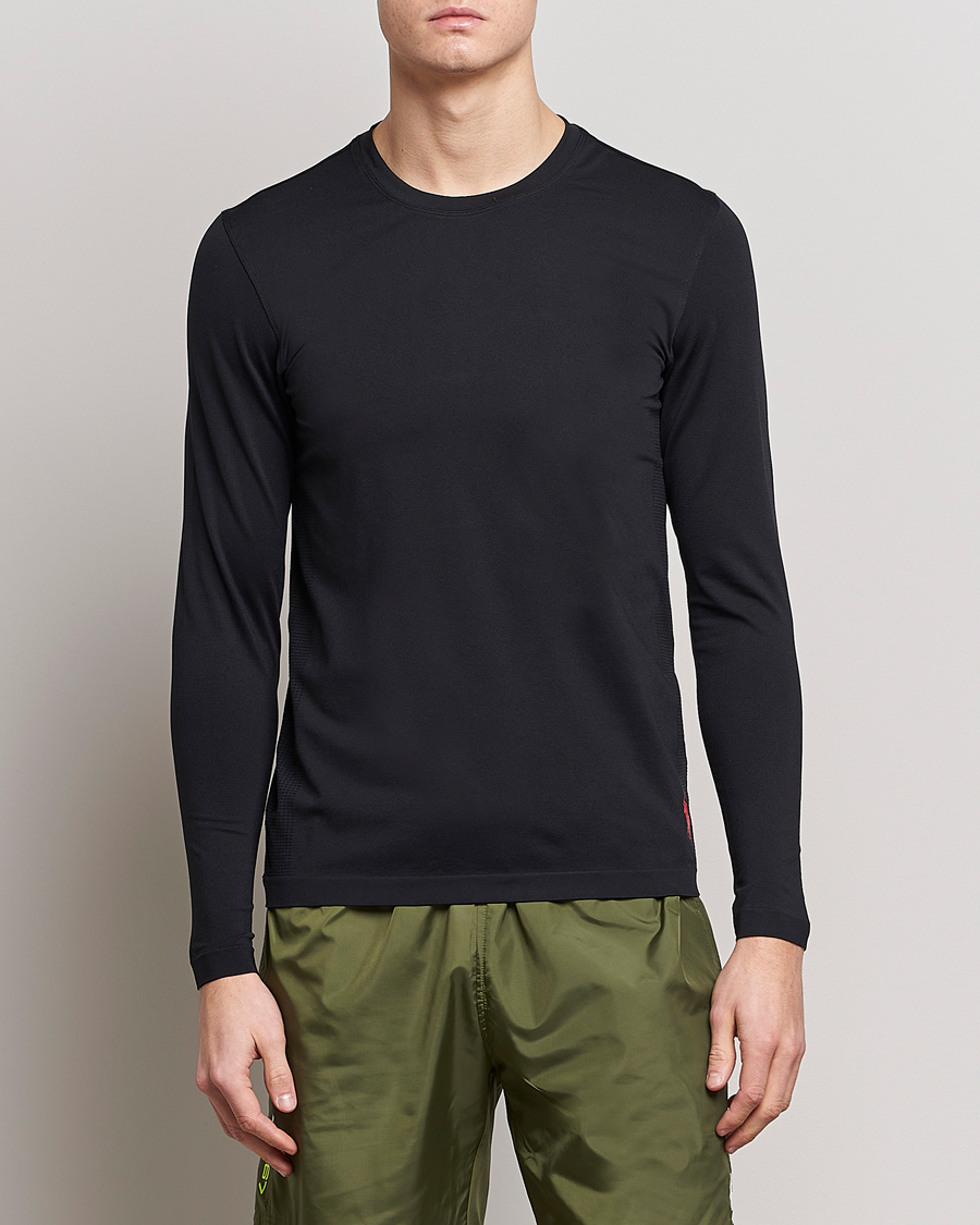 Herren | Langarm T-Shirt | Polo Ralph Lauren | Performance Seamless Long Sleeve Tee Polo Black