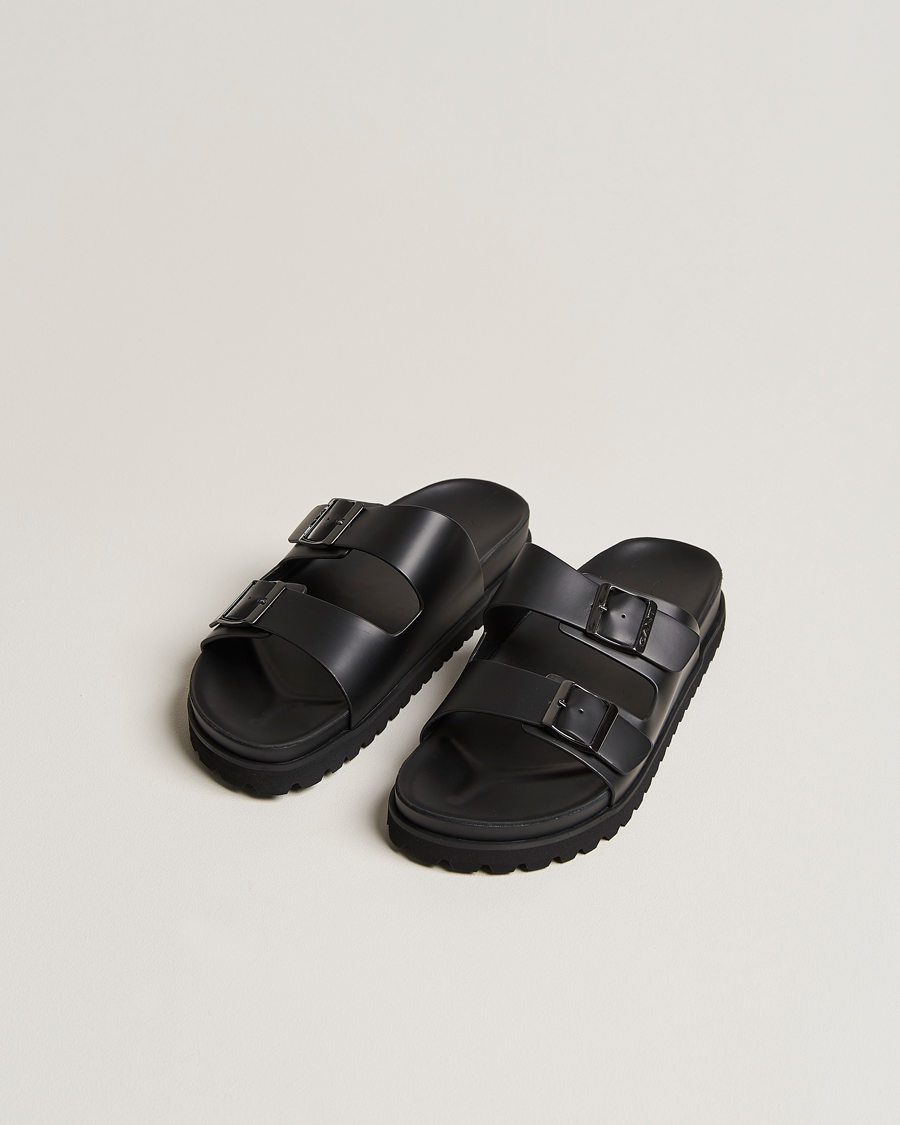 Herren | GANT Primapal Leather Sandal Black | GANT | Primapal Leather Sandal Black