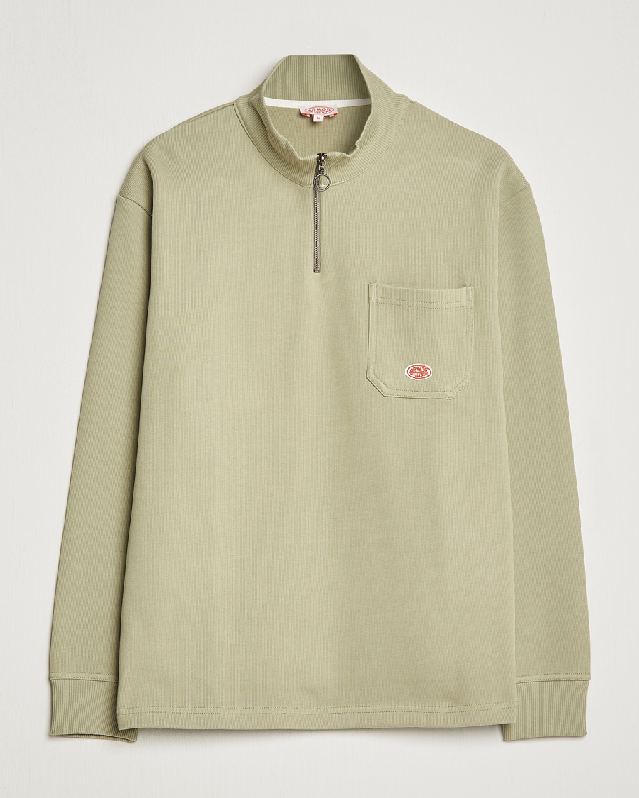 Herren | Pullover | Armor-lux | Camionneur Cotton Half Zip Sweater Argile