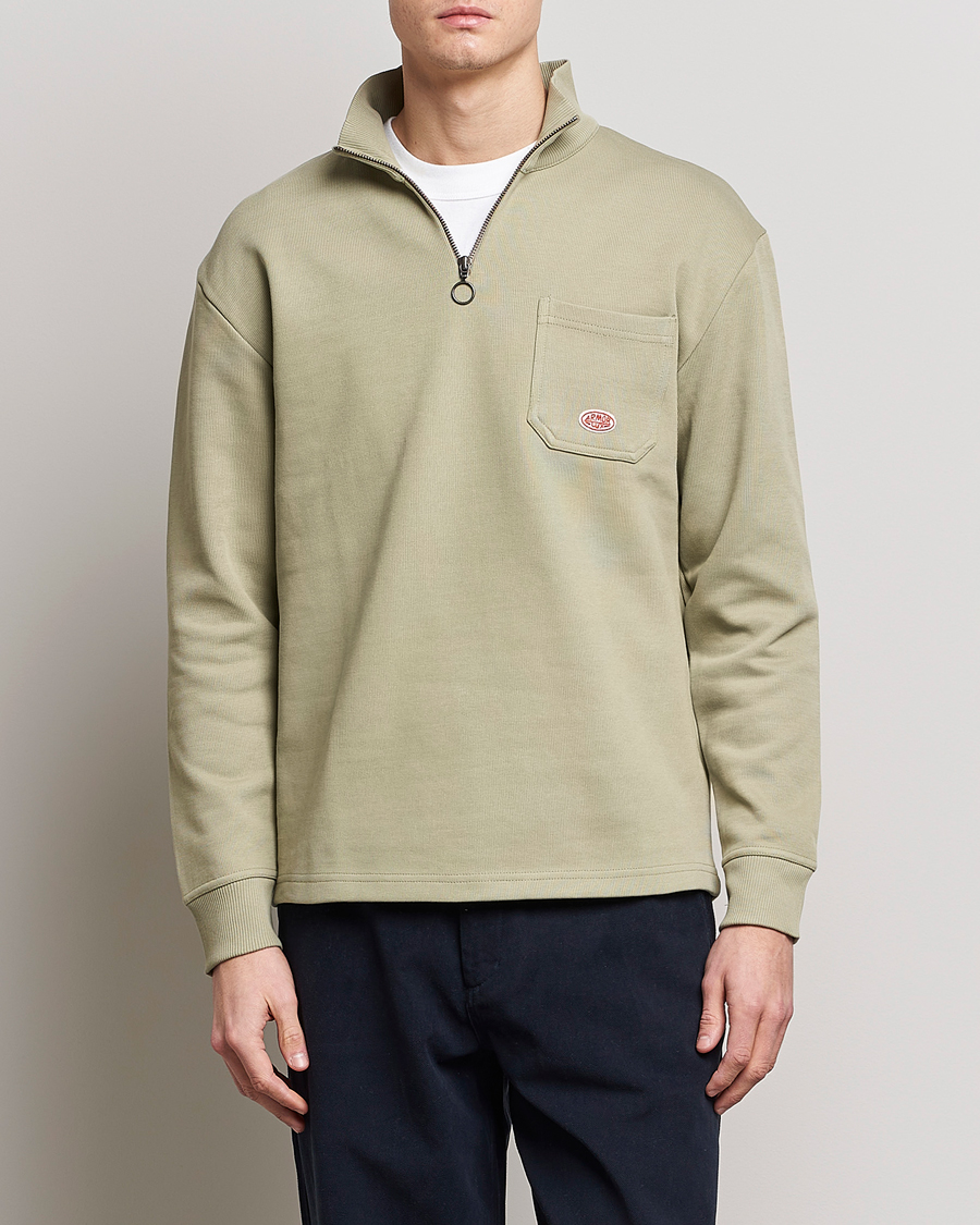 Herren | Pullover | Armor-lux | Camionneur Cotton Half Zip Sweater Argile