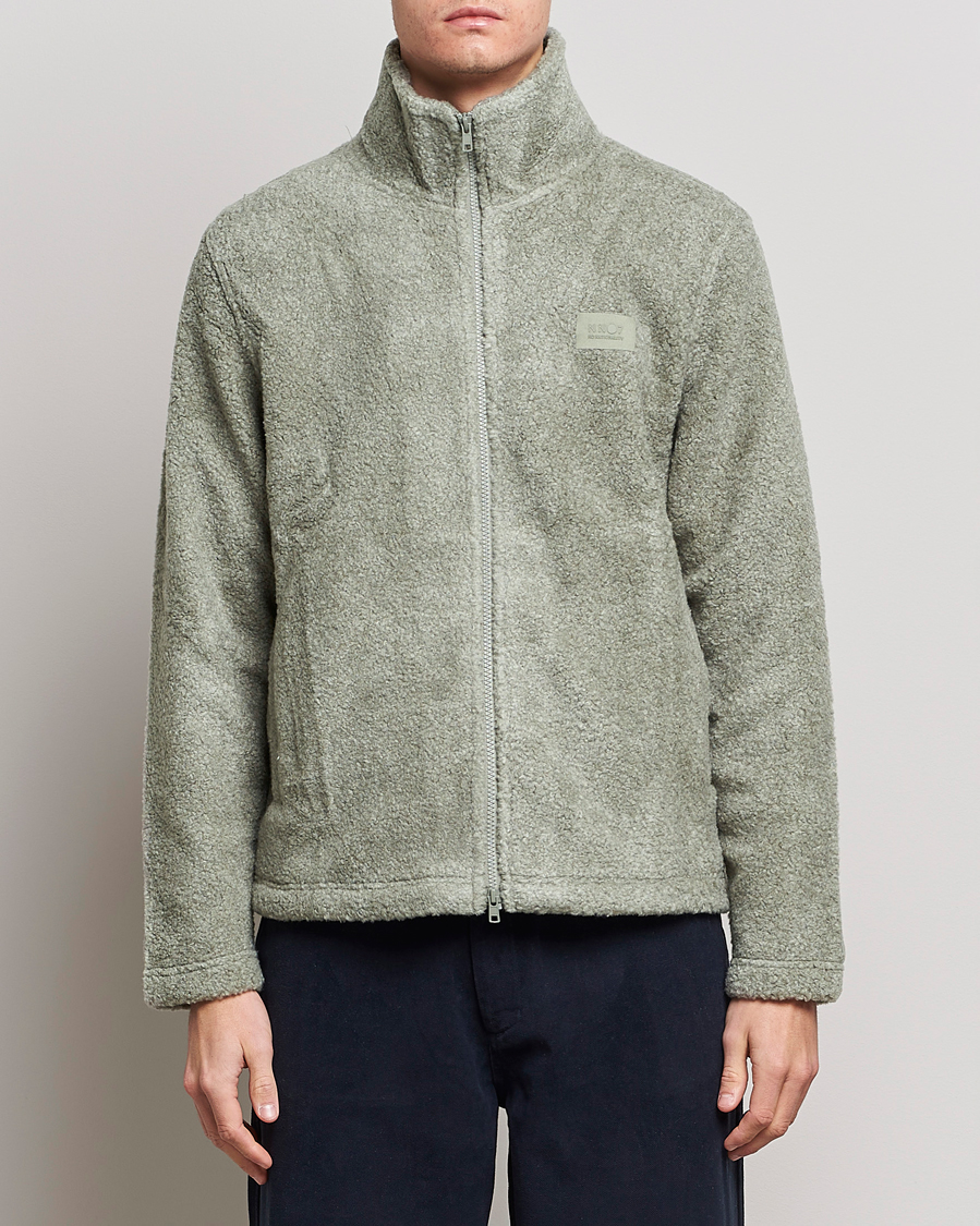 Herren | Pullover | NN07 | Nil Pile Full Zip Jacket Forest Mint