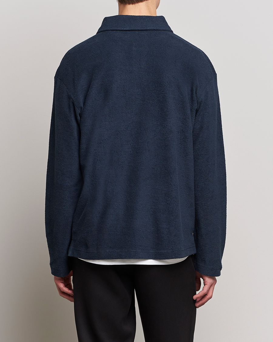 Herren | Pullover | NN07 | Joey Terry Long Sleeve Polo Navy Blue