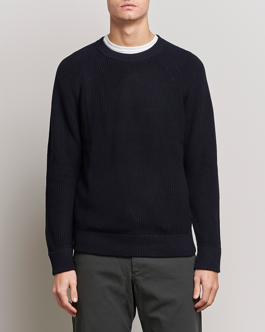 Herren | Pullover | NN07 | Jacobo Organic Cotton Knitted Sweater Navy
