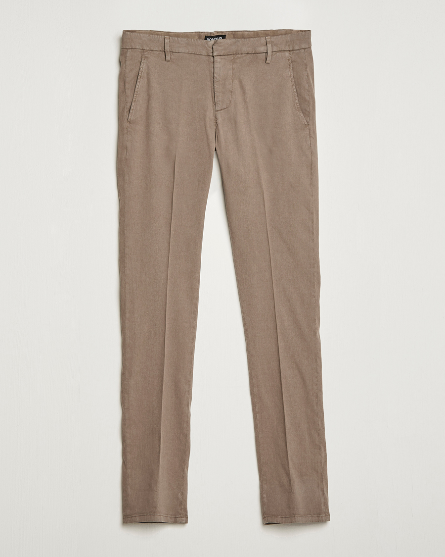 Herren | Hosen | Dondup | Gaubert Linen Stretch Chinos Light Brown