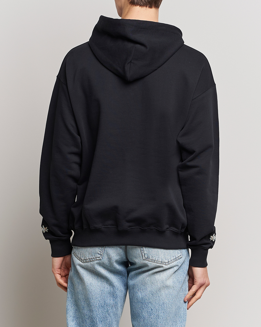 Herren | Pullover | Drôle de Monsieur | Fleur Embroidered Hoodie Black