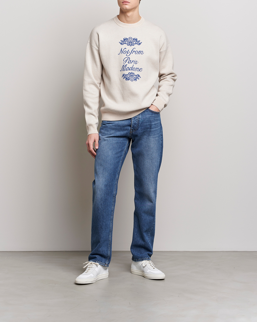 Herren | Pullover | Drôle de Monsieur | Ornaments Jacquard Sweater Beige