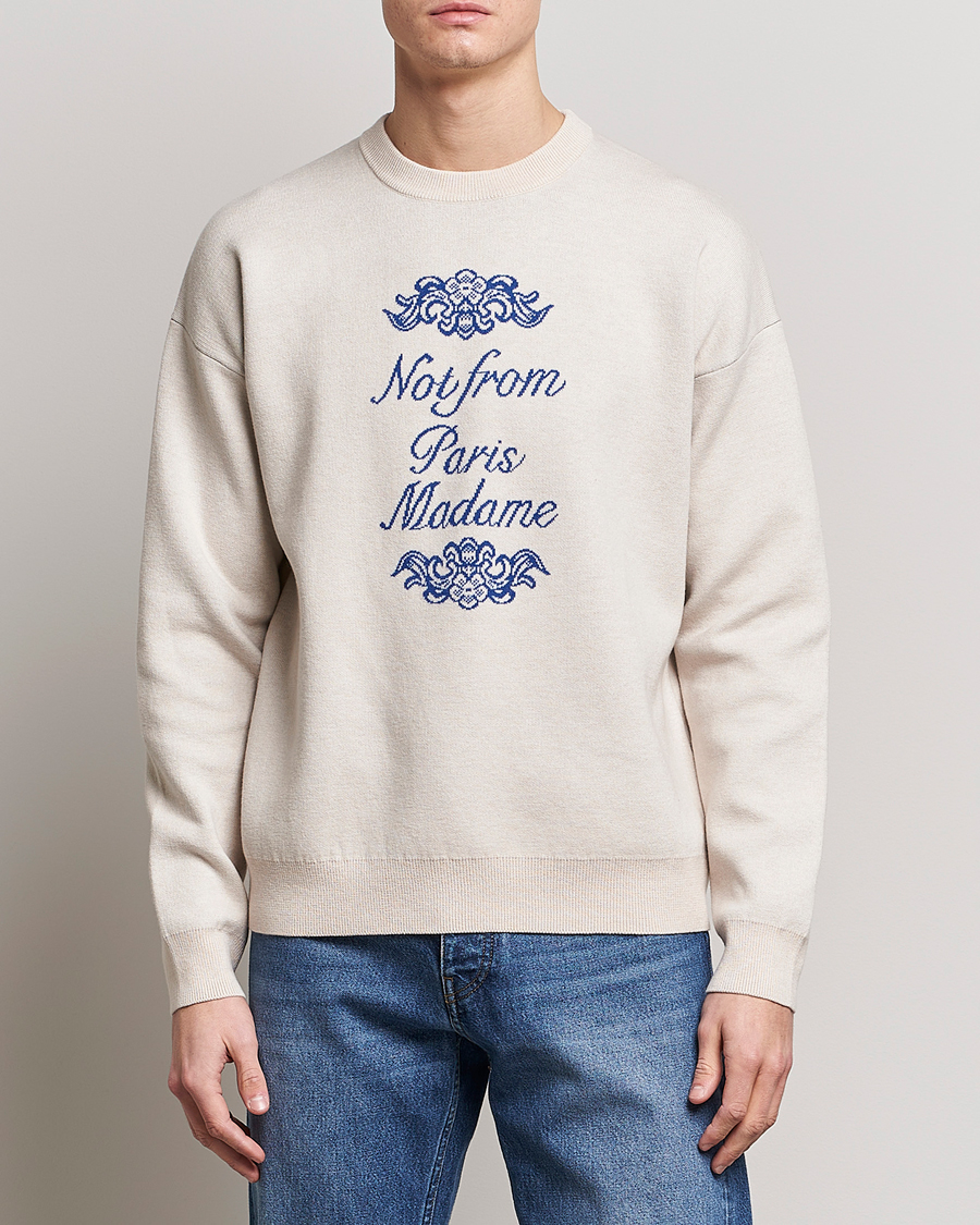 Herren | Pullover | Drôle de Monsieur | Ornaments Jacquard Sweater Beige