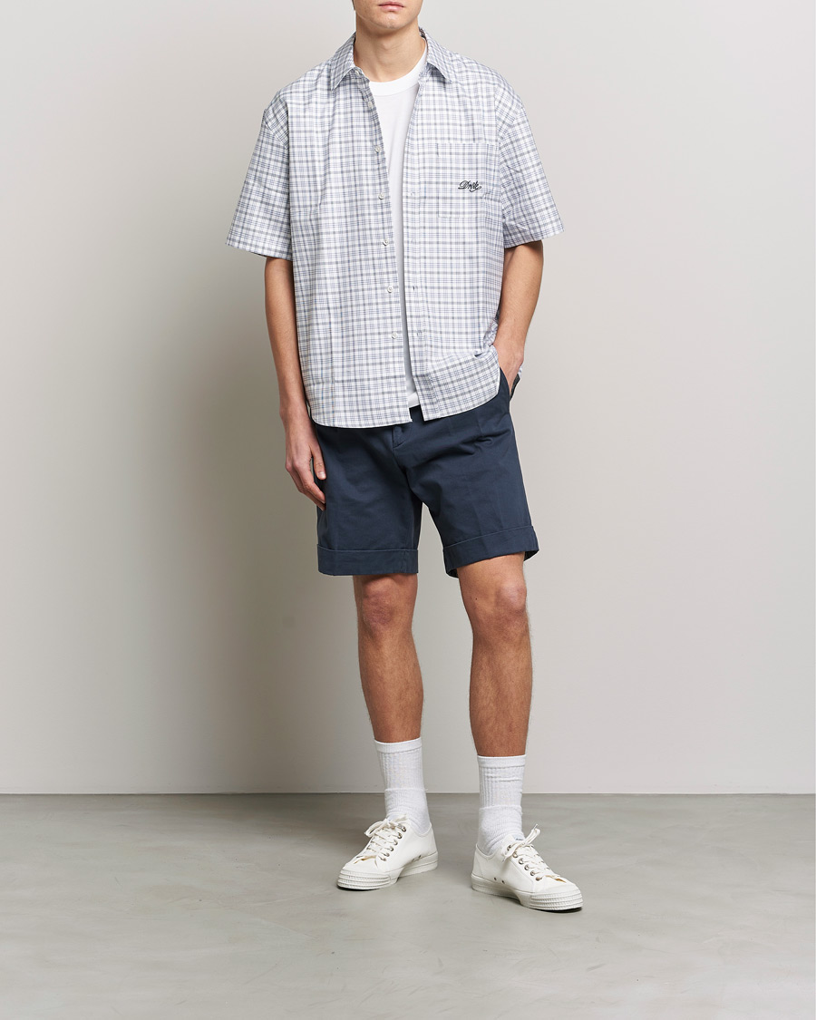 Herren | Hemden | Drôle de Monsieur | Short Sleeve Signature Shirt Blue Check