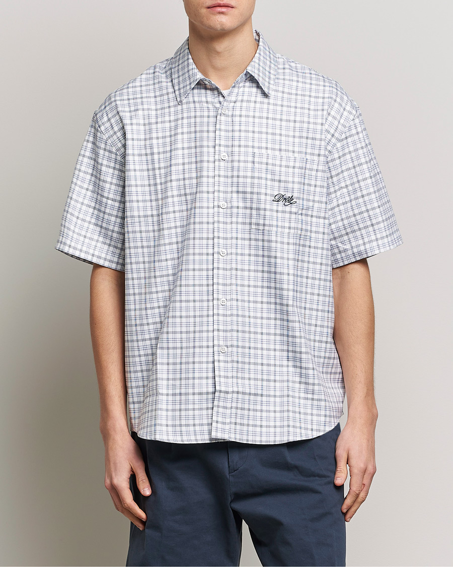 Herren | Hemden | Drôle de Monsieur | Short Sleeve Signature Shirt Blue Check