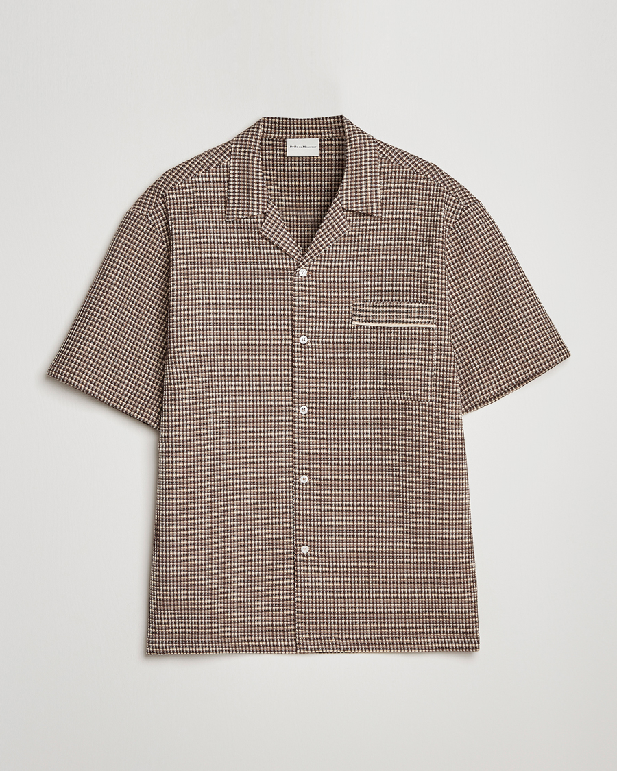 Herren | Hemden | Drôle de Monsieur | Jacquard Bowling Shirt Brown