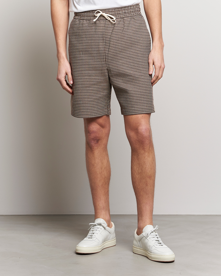Herren | Shorts | Drôle de Monsieur | Jacquard Drawstring Shorts Brown