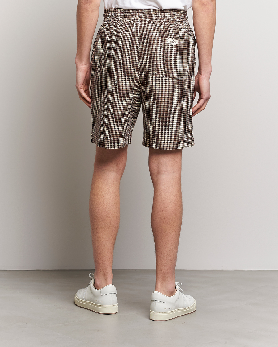 Herren | Shorts | Drôle de Monsieur | Jacquard Drawstring Shorts Brown