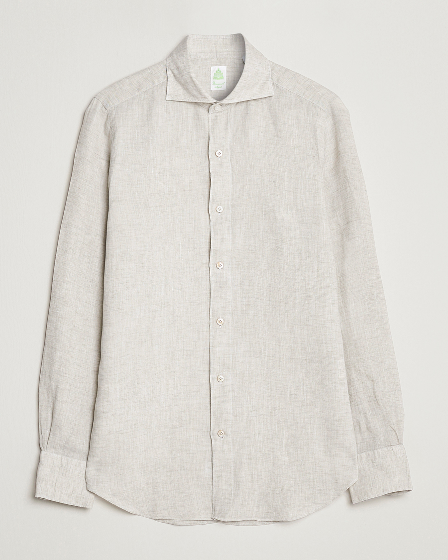 Herren | Hemden | Finamore Napoli | Tokyo Slim Linen Shirt Oat
