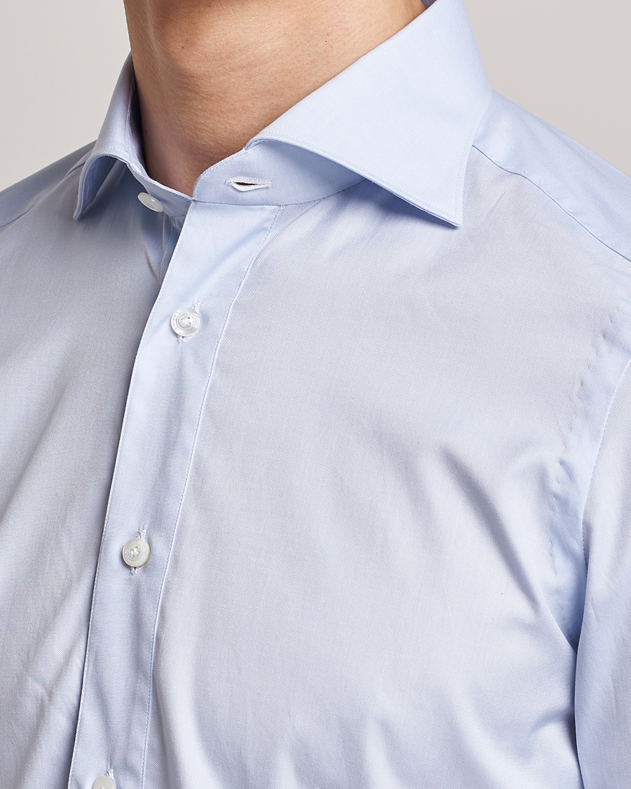 Herren | Hemden | Finamore Napoli | Tokyo Slim Oxford Popover Shirt Light Blue