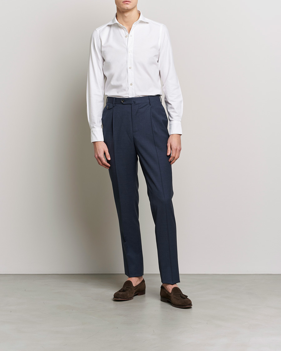 Herren | Hemden | Finamore Napoli | Tokyo Slim Chambray Shirt White