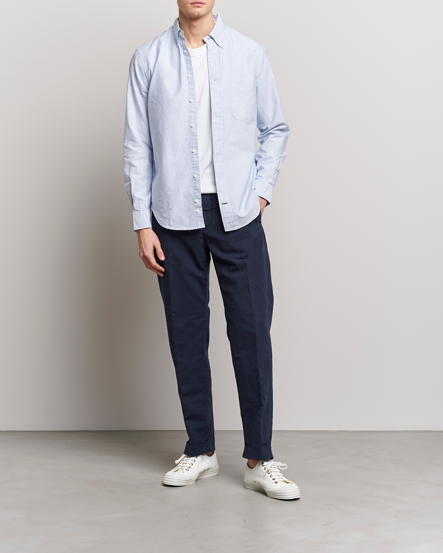 Herren | Hemden | Gitman Vintage | Button Down Oxford Shirt Blue Stripe