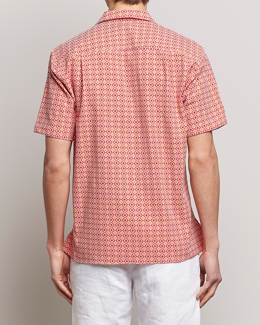 Herren | Hemden | Gitman Vintage | Summer Ready Jacquard Camp Shirt Rosa
