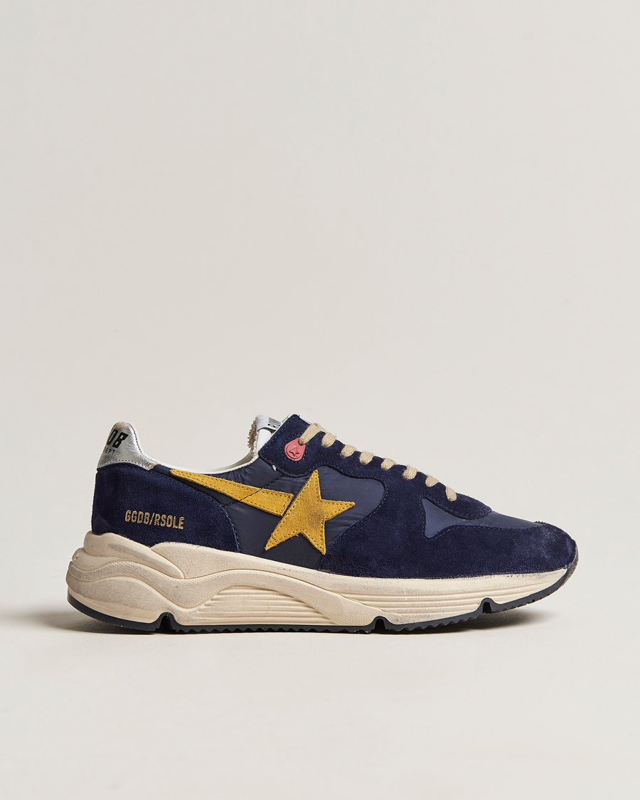 Herren | Golden Goose Deluxe Brand Running Sole Sneakers Navy/Mustard | Golden Goose | Deluxe Brand Running Sole Sneakers Navy/Mustard