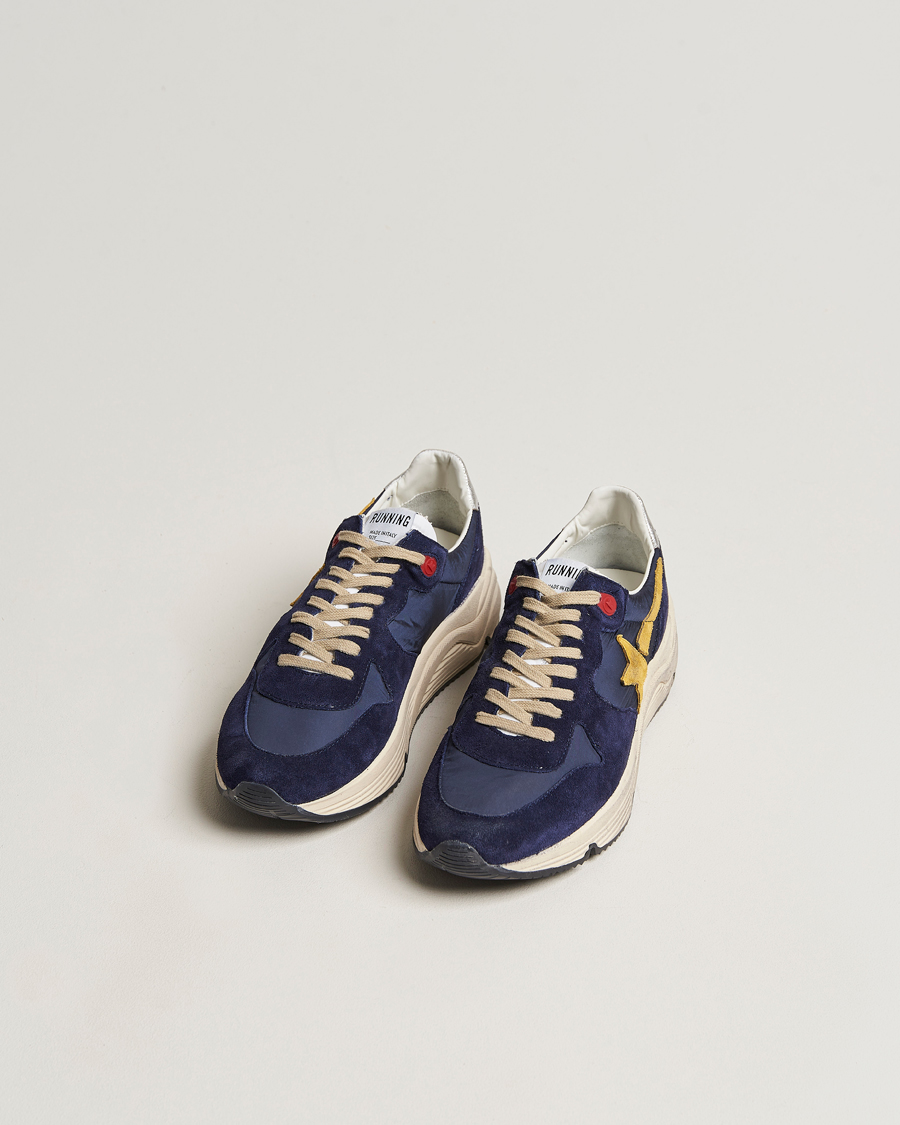 Herren | Golden Goose Deluxe Brand Running Sole Sneakers Navy/Mustard | Golden Goose | Deluxe Brand Running Sole Sneakers Navy/Mustard