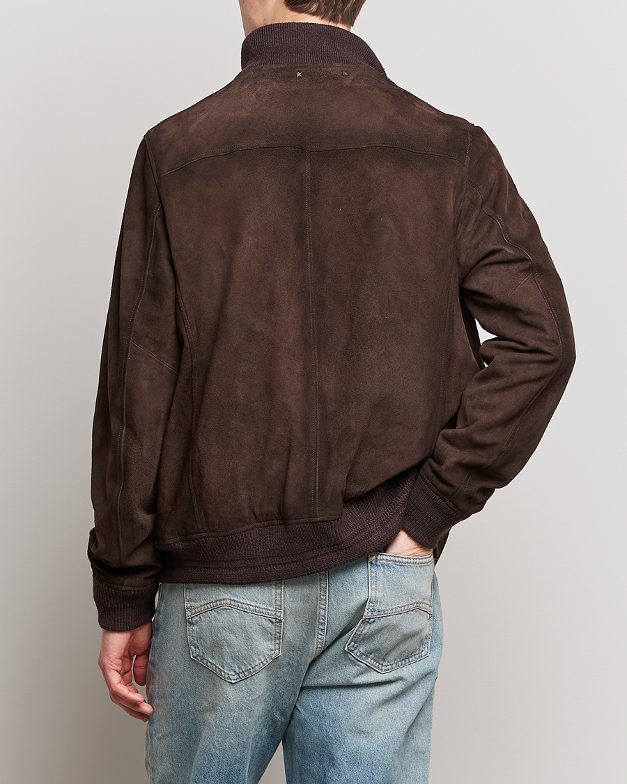 Herren | Jacken | Golden Goose | Deluxe Brand Soft Suede Jacket Dark Brown Suede