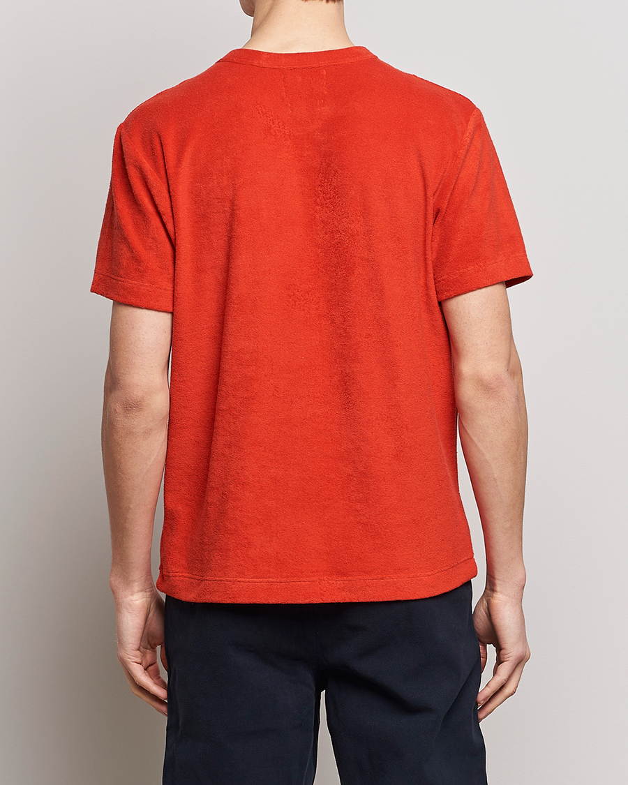 Herren | T-Shirts | Howlin' | Fons Cotton Blend Terry Pocket Tee Red Sky