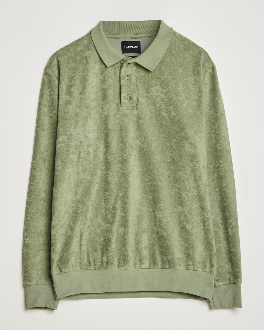 Herren | Pullover | Howlin' | Long Sleeve Terry Polo Agave